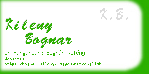 kileny bognar business card